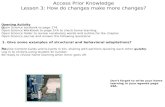 Access Prior Knowledge Lesson 3: How do changes make more changes?