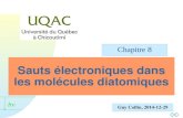 Sauts électroniques dans les molécules diatomiques