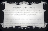 Warm-up 09/26