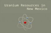 Uranium Resources in  New Mexico