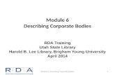 Module  6 Describing Corporate Bodies