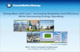 Doing More with Less:  Increasing Reliability and Efficiency While Decreasing  Energy Spending