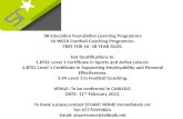SR Education Foundation Learning Programme 10 WEEK Football Coaching Programme.