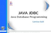 JAVA JDBC  Java Database Programming