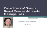 Correctness of Gossip-Based Membership under Message Loss