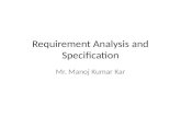 Requirement Analysis and Specification