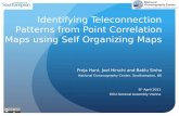 Identifying Teleconnection Patterns from Point Correlation Maps using Self Organizing Maps