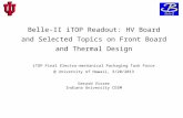Belle-II  iTOP  Readout: HV Board and Selected Topics on Front Board and Thermal Design