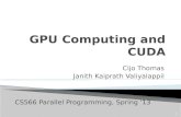 GPU Computing and CUDA