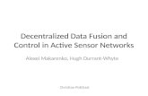 Decentralized Data Fusion and Control in Active Sensor Networks