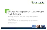 Voltage Management  of Low voltage (LV)  Busbars