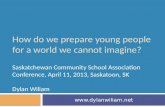 How do we prepare young people for a world we cannot imagine?