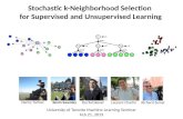 Stochastic k- Neighborhood Selection  for Supervised and Unsupervised Learning