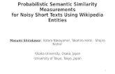 Probabilistic Semantic  Similarity Measurements for Noisy  Short  Texts Using  Wikipedia Entities