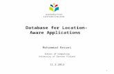 Database  for  Location -Aware Applications