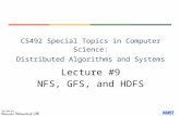 Lecture #9 NFS, GFS, and HDFS