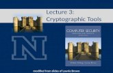 Lecture 3:  Cryptographic Tools