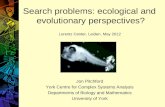 Search problems: ecological and  evolutionary perspectives?