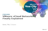 CIM1600 VMware  vCloud  Networking Finally Explained