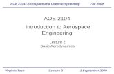 AOE 2104--Aerospace and Ocean Engineering Fall  2009