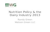 Nutrition Policy & the Dairy Industry 2013