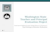 Washington State  Teacher and Principal Evaluation Project