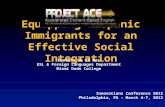 Equipping Hispanic Immigrants  for an Effective Social Integration