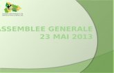 ASSEMBLEE GENERALE 23 MAI 2013