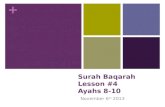 Surah  Baqarah Lesson #4 Ayahs 8-10