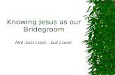 Knowing Jesus as our Bridegroom