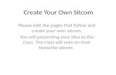 Create Your Own Sitcom