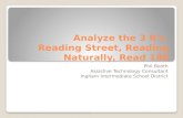 Analyze the 3 R’s  Reading Street, Reading Naturally, Read 180