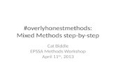 # overlyhonestmethods : Mixed Methods step-by-step