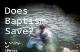 Does Baptism Save?