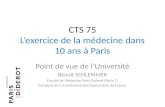 CTS 75 L’exercice de la médecine dans 10 ans à Paris