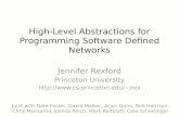 High-Level Abstractions for Programming Software Defined Networks