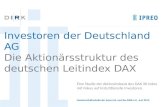 Investoren  der  Deutschland AG Die Aktionärsstruktur des  deutschen  Leitindex DAX
