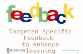 Targeted Specific Feedback  to enhance learning