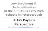 Low Enrolment &  Underutilization  in the KPRDSB’s 4 city high schools in Peterborough