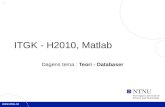 ITGK - H2010, Matlab