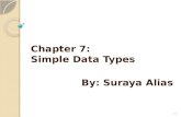 Chapter  7: Simple Data Types By:  Suraya  Alias