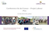 Conference Ile de France –  Projet  Labour Plus 11/06/2014  Bruxelles