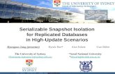 Serializable  Snapshot Isolation for Replicated Databases in High-Update Scenarios