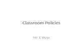 Classroom Policies