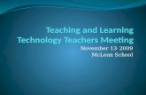 Teaching and Learning Technology Teachers Meeting