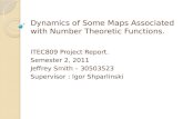 Dynamics of Some Maps Associated with Number Theoretic Functions.