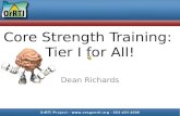 Core Strength Training:  Tier I for All!