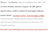 Horace :  Ars Poetica (the Art of Poetry)  lines 240 – 242