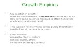 Growth Empirics