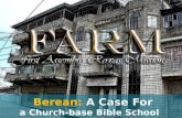 Berean:  A Case For a Church-base Bible School